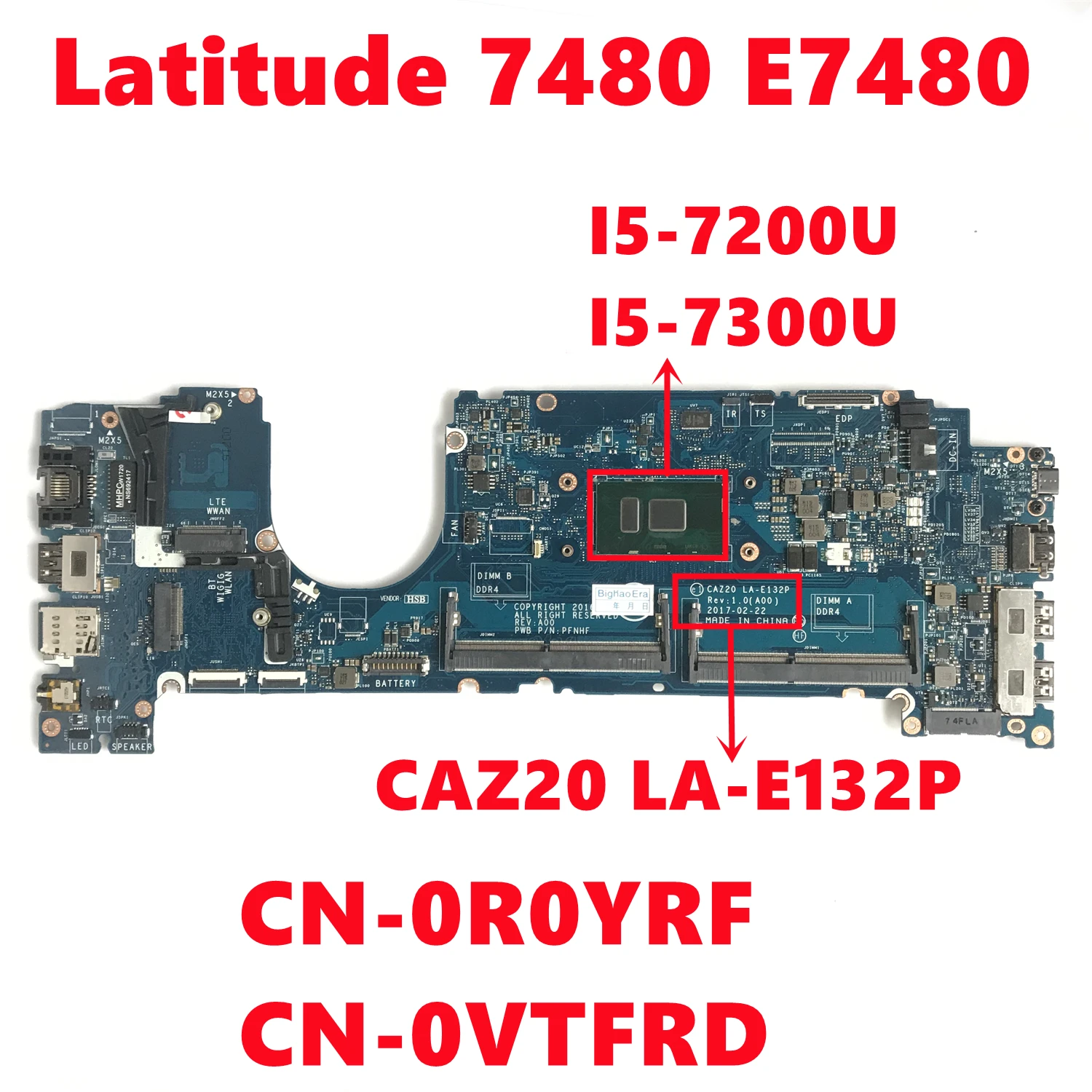 

Флэш-материнская плата для ноутбука dell Latitude 7480 E7480