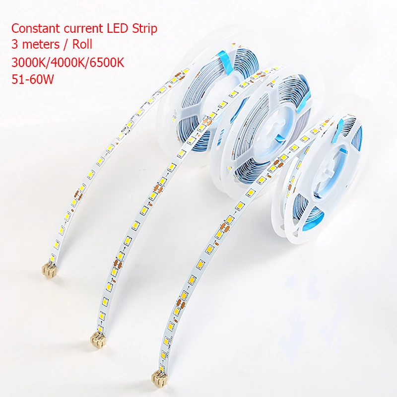 3 Meters LED strip Single Color SMD2835 7MM Thickness 5B10C 100D LED Ribbon Constant Current Flexible LED strip with Stick tape.
