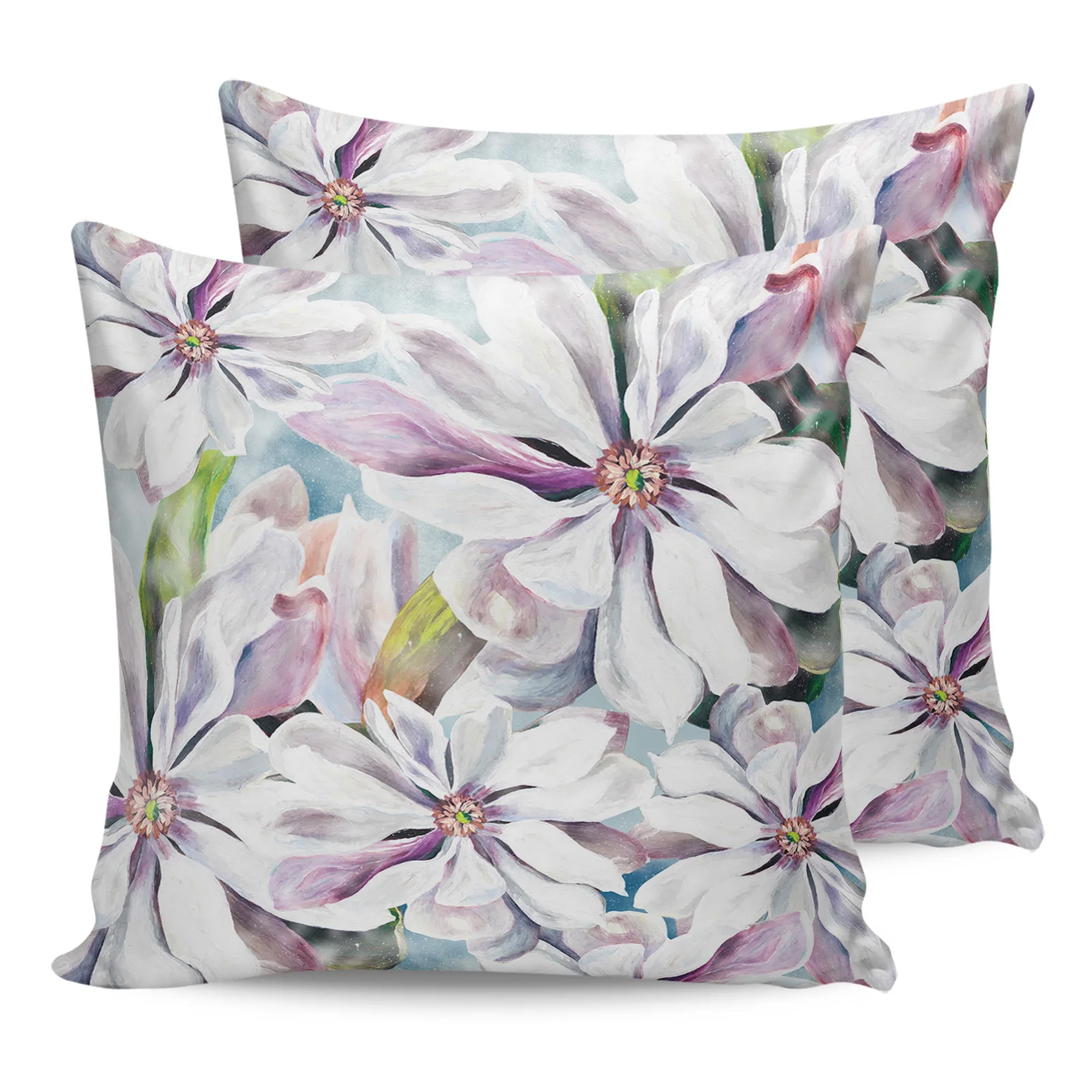 

Текстурная наволочка с изображением цветов магнолии, картина маслом, для гостиной, спальни, Модный чехол для дивана с принтом, украшение для...