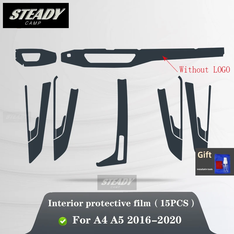 

Для Audi A4 A5 B9 FY 2016-2019 2020 Автомобильная интерьерная центральная консоль прозрачная фотомагнитная ремонтные аксессуары против царапин