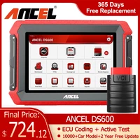 ancel ds600 obd2 diagnostic tools full system 34 resets automotive scanner ecu coding active test software 2 year free update