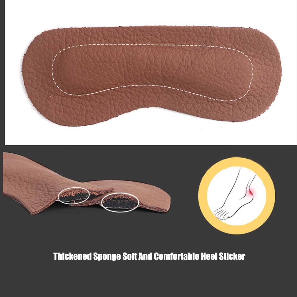 Leather Heel Sticker for Shoes Insert High Heels Liner Grips Shoe Size Reducer Anti-Wear Foot Heel Pain Relief Protector Cushion