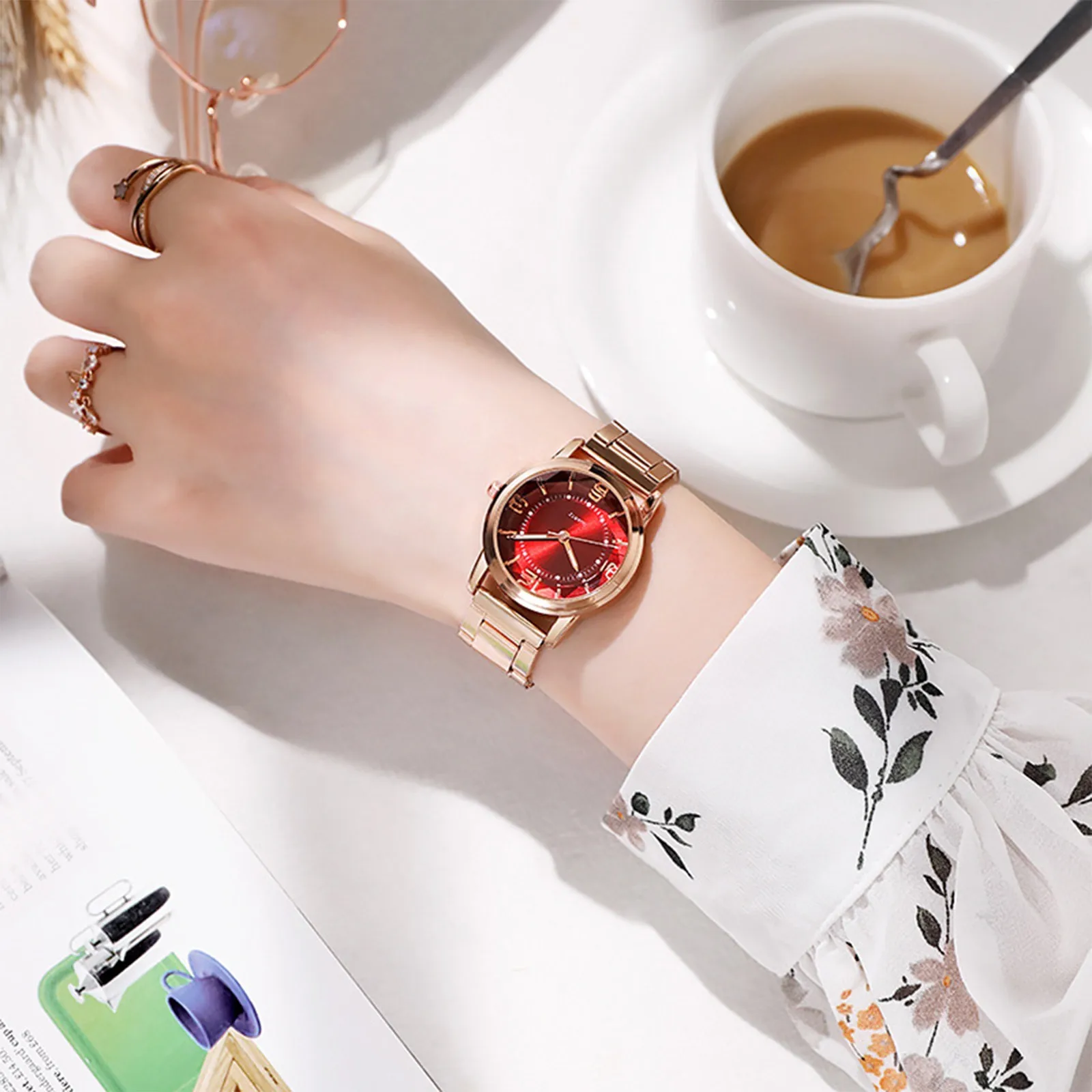 

Luminous Wristwatches Reloj Woman Lover Watch Luxury Quartz Watches Bracele Fashion High-end Watches Watch Stainless Steel Dial