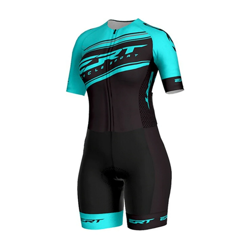 

ERT Cycle Sport Jumpsuit Women's Cycling Skinsuit Summer Short Sleeve Bicycle Macaquinho Ciclismo Speedsuit Road Bike Clothing