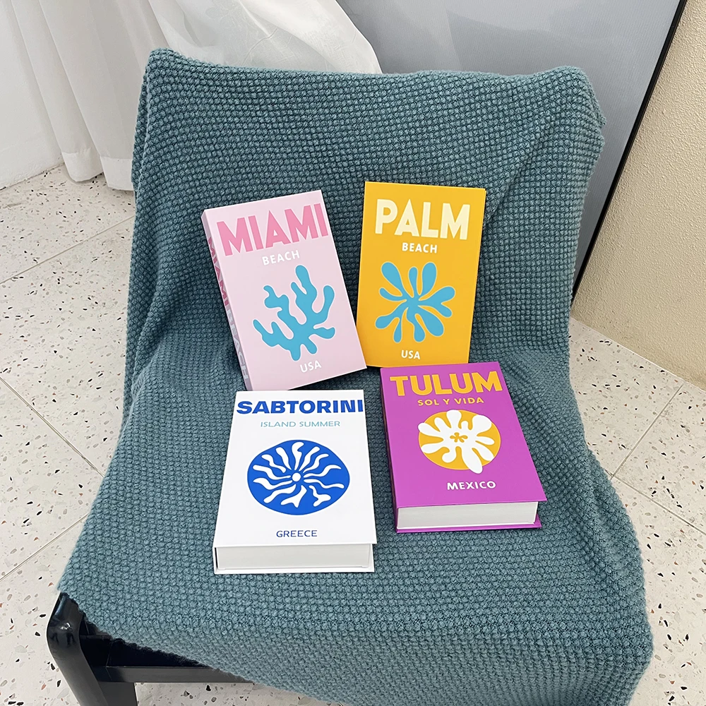 Роскошные Имитационные поддельные книги для декора коробка хранения