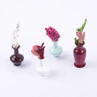 4pcs 1202530 scale dollhouse miniature flower vase set miniature decor accessories indoor modeling landscape building