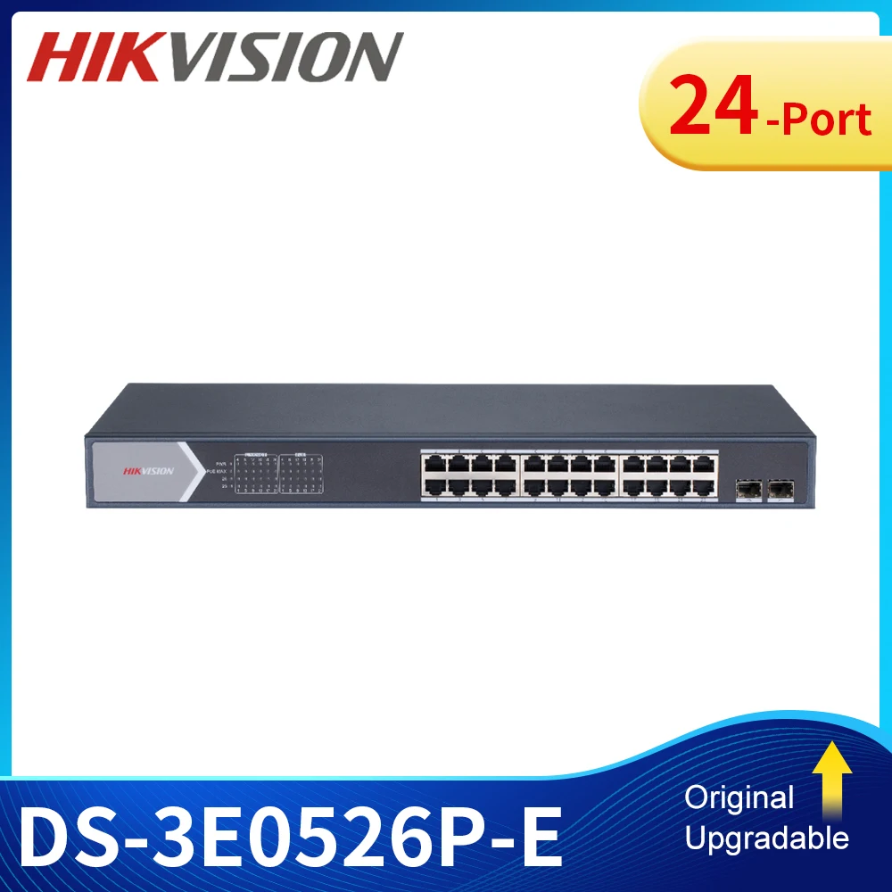 Hikvision DS-3E0518P-E DS-3E0526P-E Network POE Switch 16 and 24 POE Ports Gigabit Unmanaged  IEEE 802.3af, IEEE 802.3at