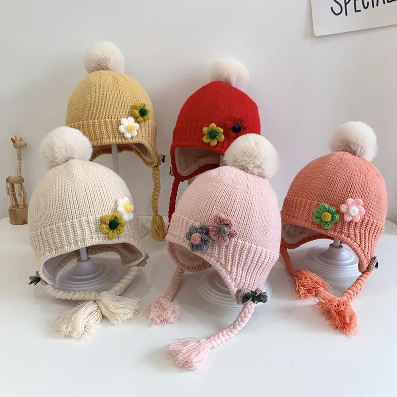 

Baby Hat Autumn And Winter Cute Super Cute Girl Princess Ear Protection Wool Hat Young Children Winter Warm Baby Korean Version