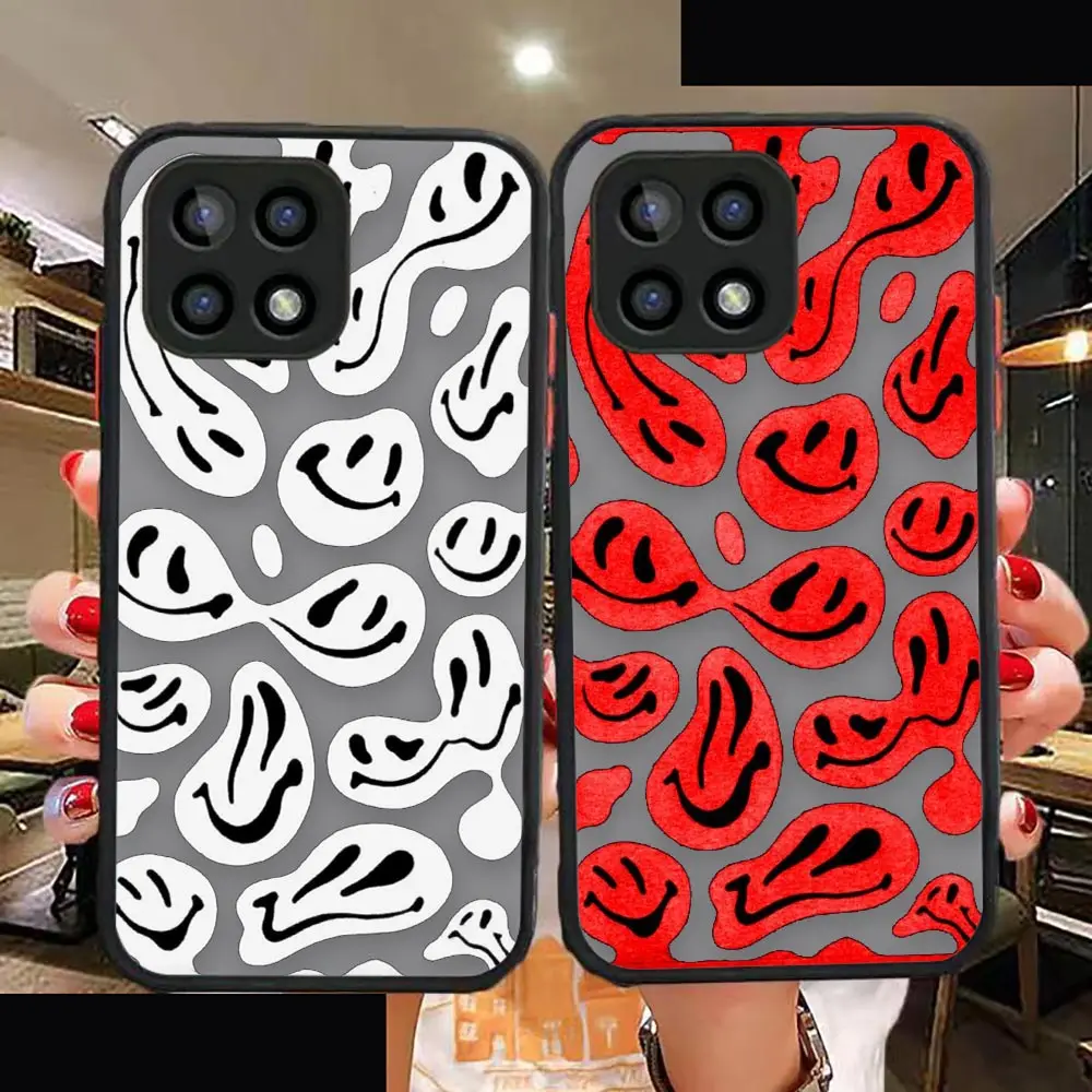 

Matte Case For OPPO FINDX3 A15 A16 A76 Funda A54 A55 A73 A74 A92 Coque A93 A94 ACE2 R15 PRO Case Para Trippy Funny Smiley Face