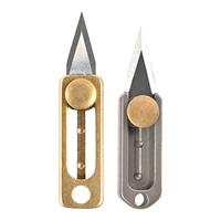 mini pure titanium push knife titanium alloy cutter sharp portable edc keychain pendant unpacking express opening tool