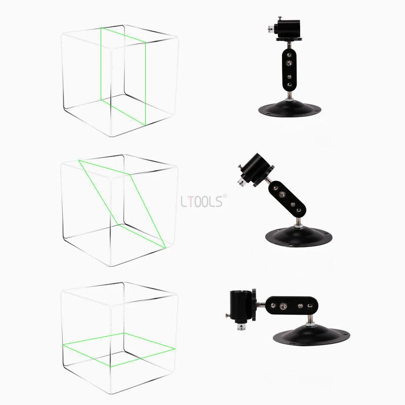 Лазерный уровень с прямым кронштейном 360 градусов USB-разъем инфракрасное