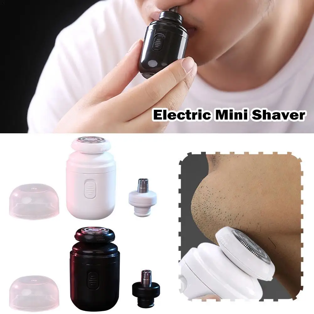 

2 In 1 Electric Shaver Razor Men Wireless Shaving Beard Nose Hair Trimmer Mini Electric Shaver Intelligent Control Travel Lock