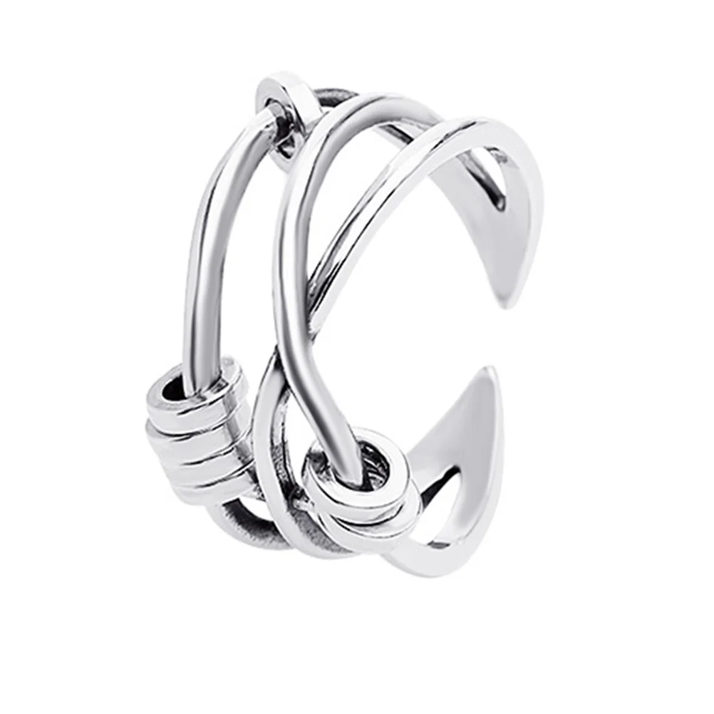 

Irregular Opening Ring Finger Rings Woman Anxiety Women Relief Alloy Lady Fidget Beads Miss Women¡¯s