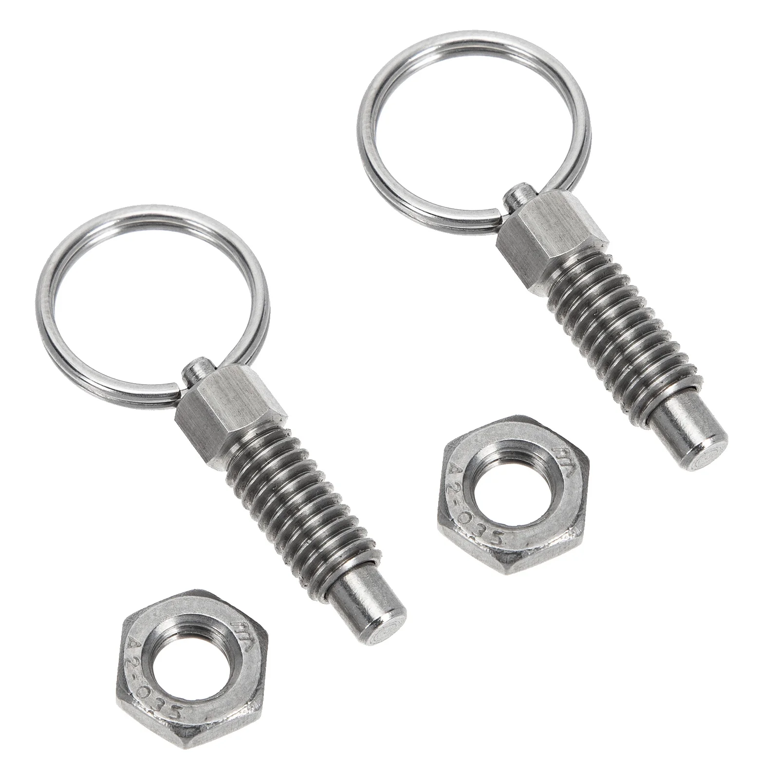

2pcs Spring-loaded Plunger Stainless Steel Spring Plunger Pulls Ring Plunger