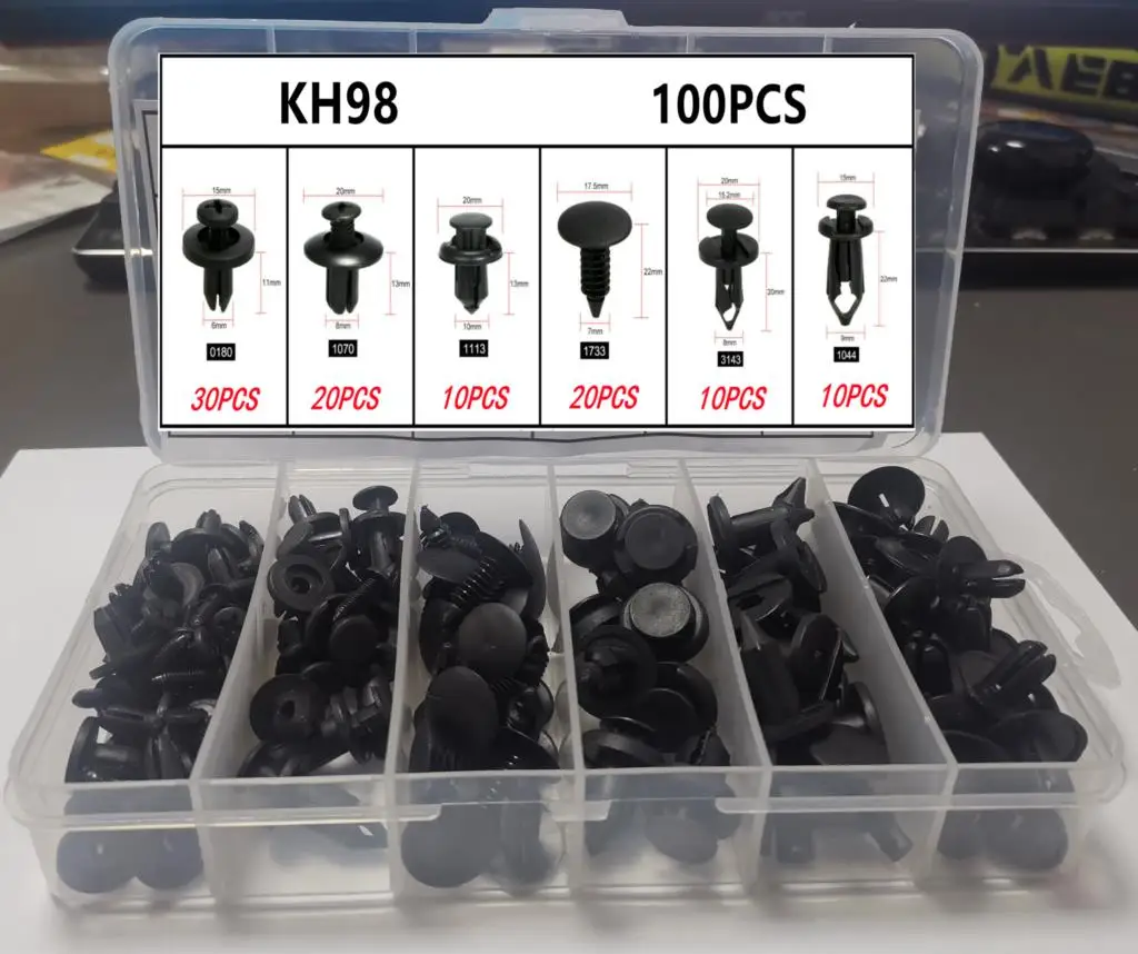 100 шт. автомобильные крепежные зажимы фиксаторы заклепки крыло панели автомобиля