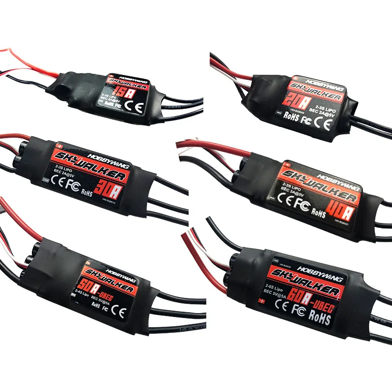 

Контроллер скорости Hobbywing Skywalker 12A 40A 50A 60A 80A 15A 20A 30A ESC с UBEC для радиоуправляемых самолетов, вертолетов