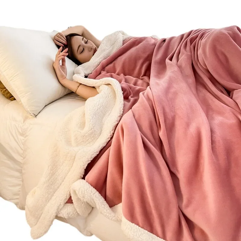 Двухслойное ворсовое одеяло Farey коралловый флис кондиционер моющееся машинная