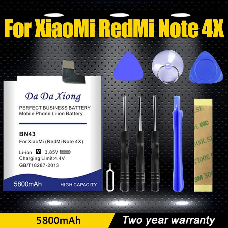 

Model [ BN43 ] Internal Battery For Xiaomi Redmi Note 4X Hongmi 4 X Phone