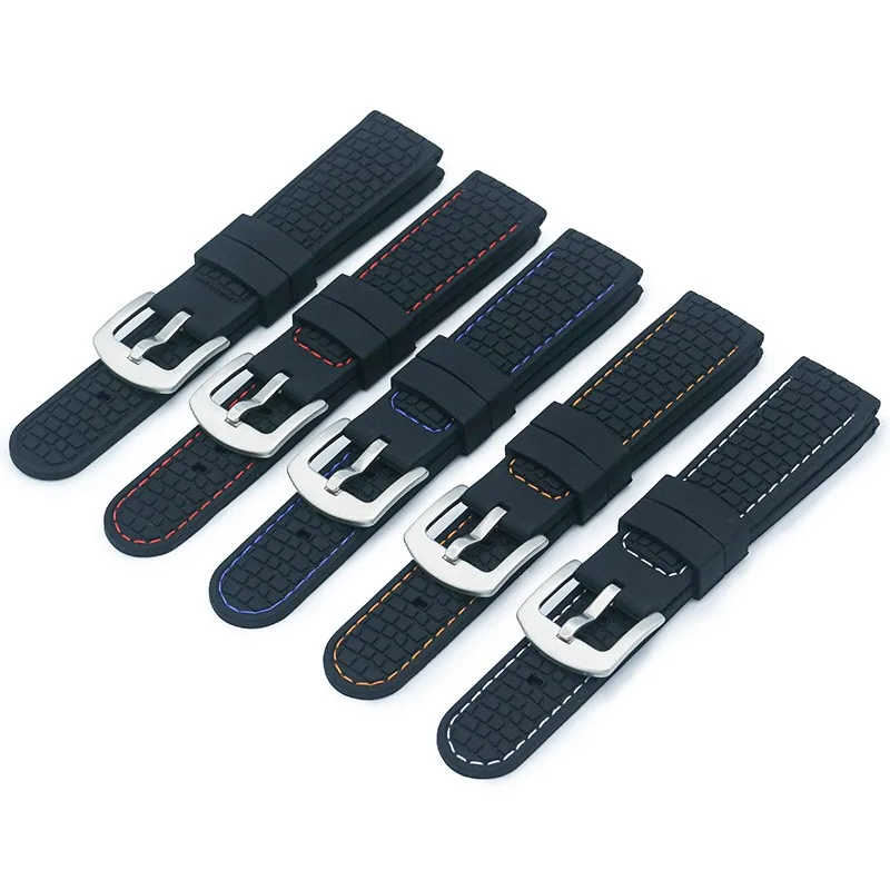 

20mm 22mm 24mm Silicone Sports Wristband For MidoTissot Omega Watch Band Rubber Straps Bracelets For huawei Samsung Accessories