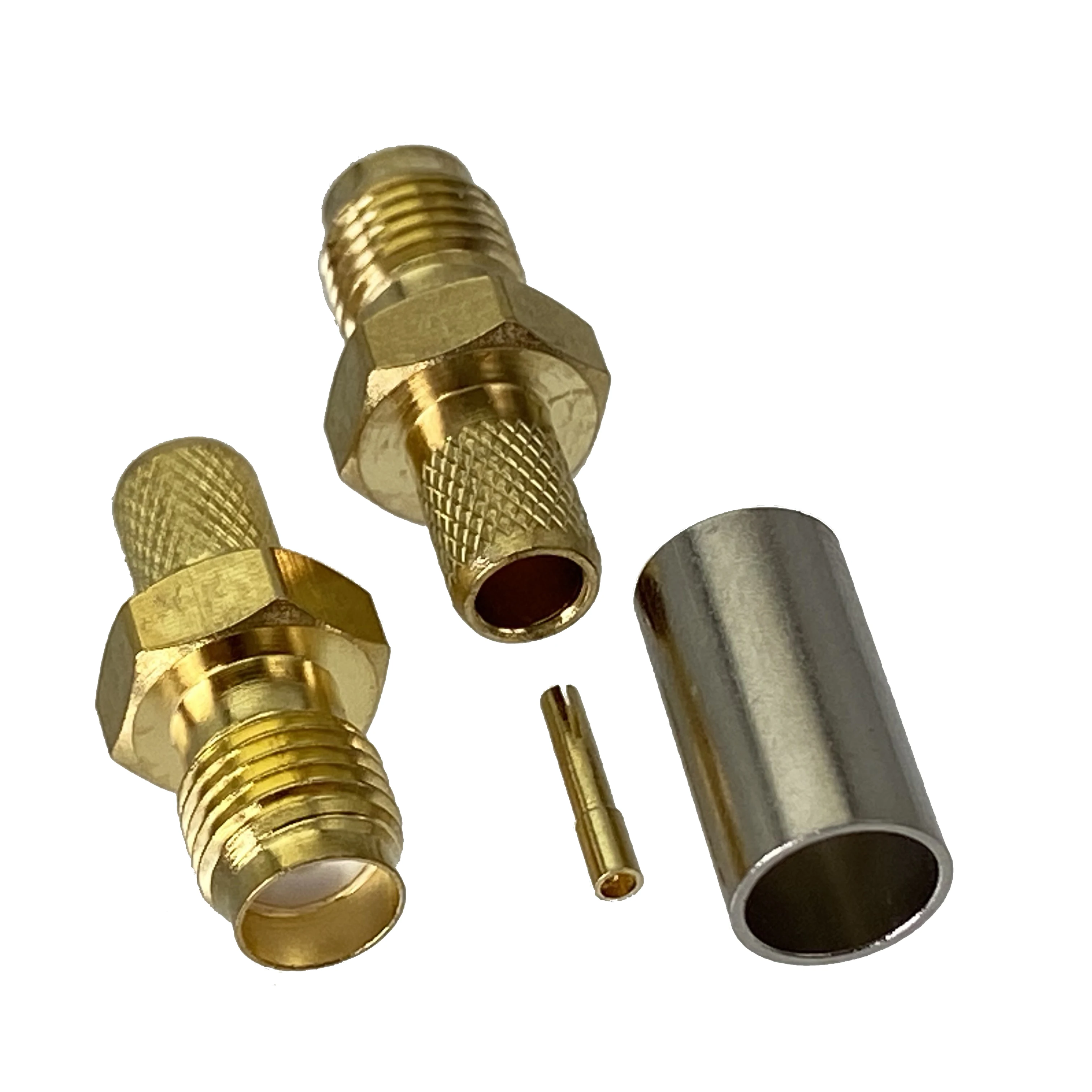 

10pcs connector SMA Female Jack Crimp RG58 RG142 LMR195 RG400 Cable Straight Wire Terminals