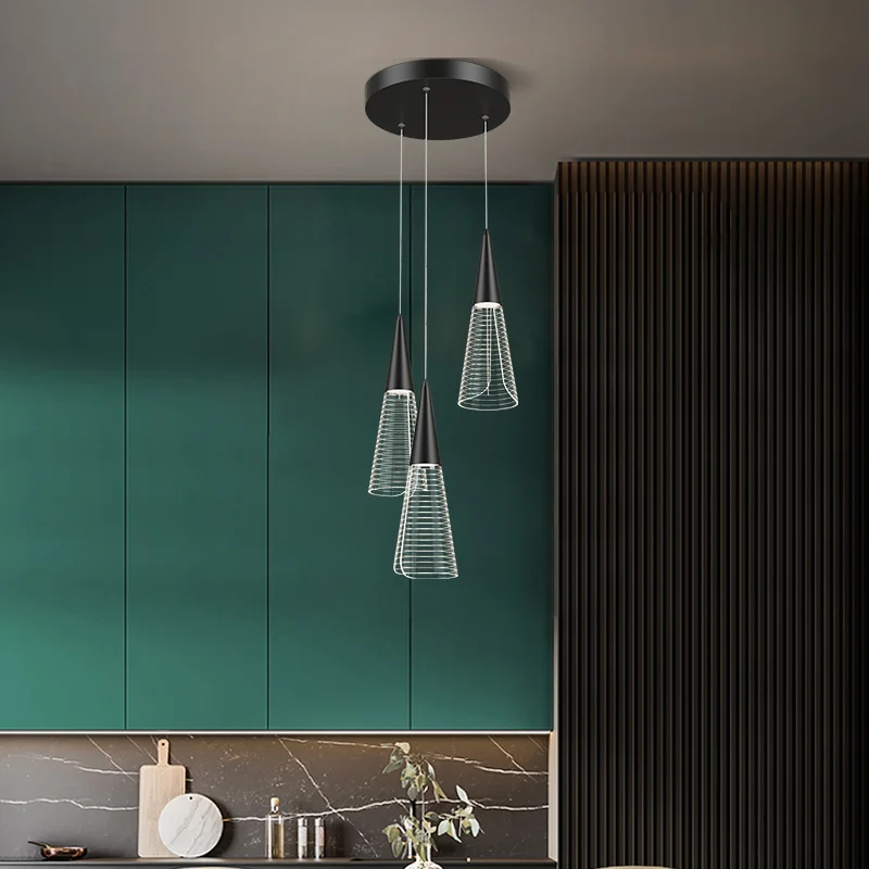 

Modern Nordic Chandelier Staircase Long Minimalist Villa Light Luxury Living room Loft Restaurant Duplex Stair Lights