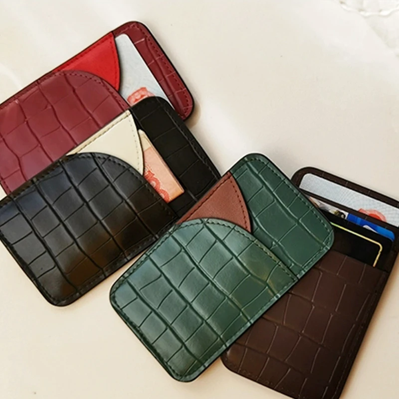 Винтажный держатель для карт из натуральной кожи крокодиловая кожа ретро модная