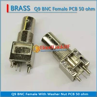 rf bnc q9 female o ring bulkhead panel mount nut plug solder cup pcb rf connector adapter brass