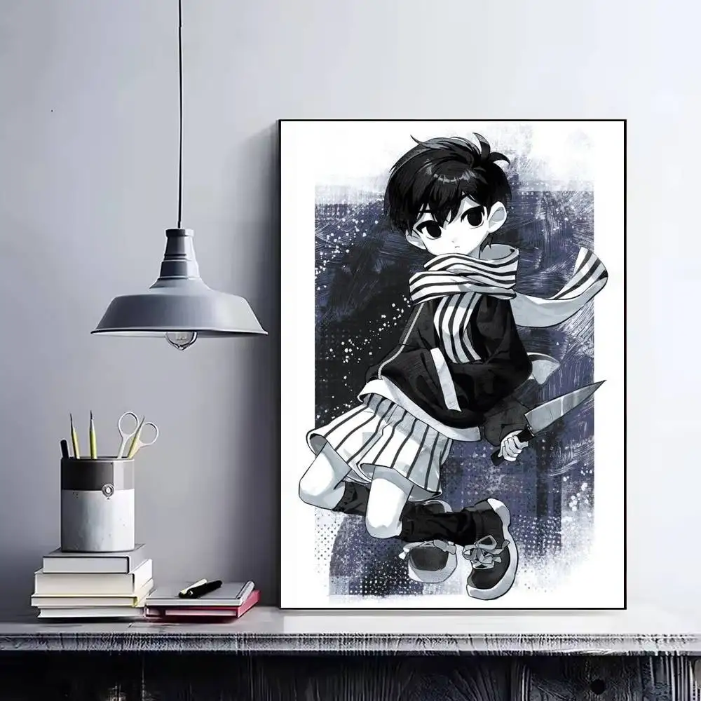 Фото Постер Game Omori Sunny Mewo HD, самоклеящийся, водонепроницаемый, для украшения стен, идеально подходит для дома, офиса, общежития, в подарок №4