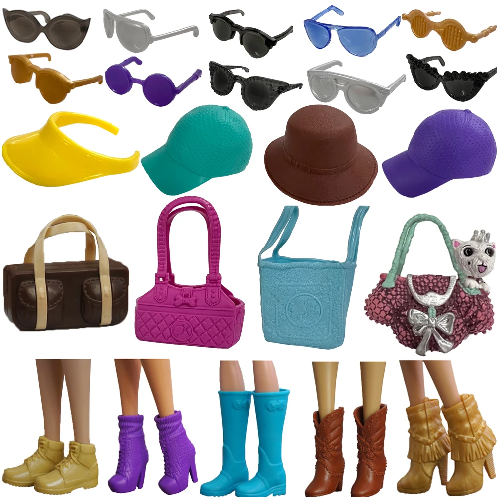 NK Mix  Fashion Sandals Glasses Handbag Caps Shoes For Barbi