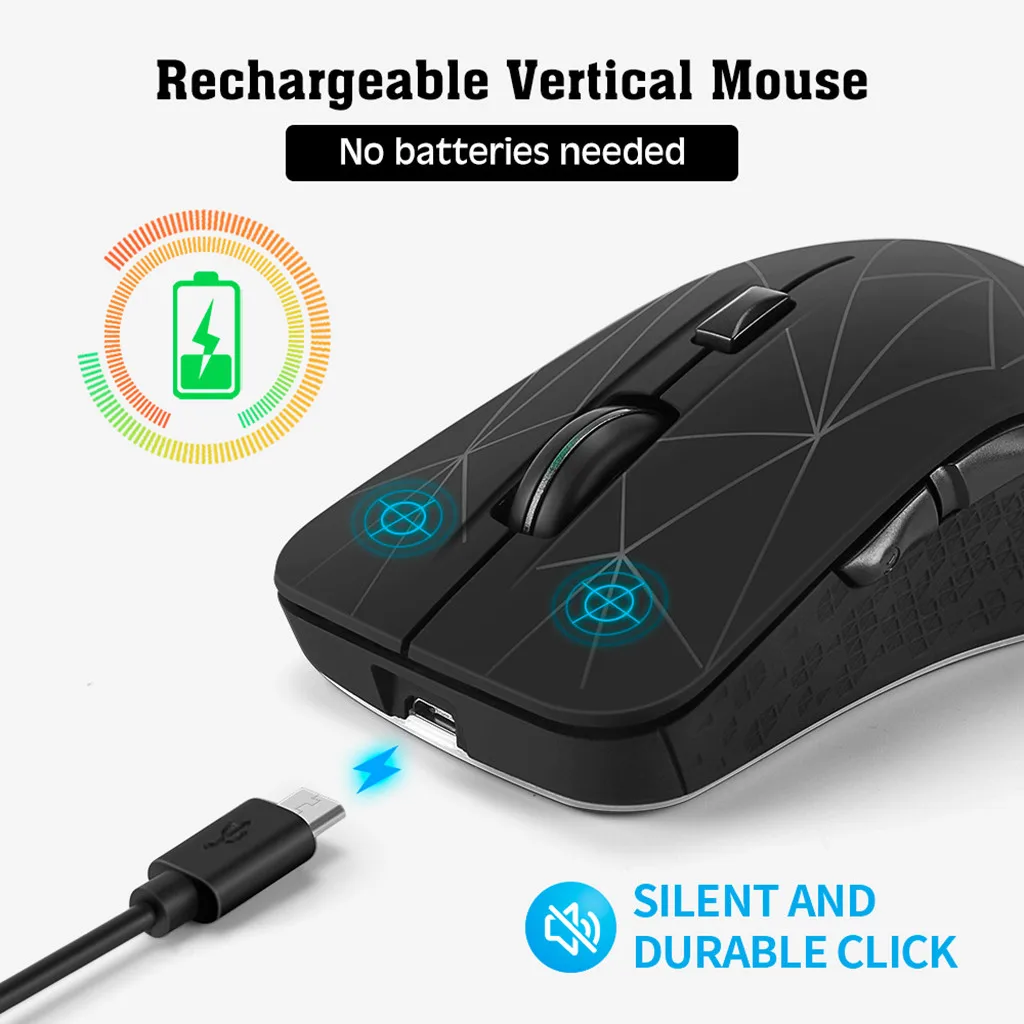 

Беспроводной игровой ноутбук с подсветкой, 1600DPI, Bluetooth, 2,4 ГГц