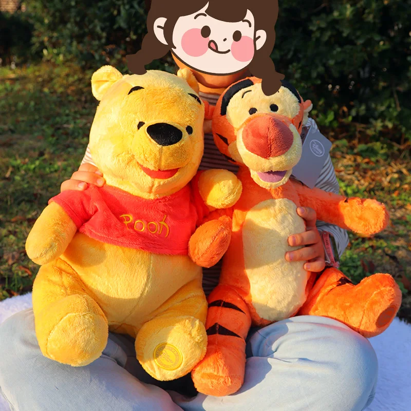 Фото Disney My Friends Тигра и Пух Плюшевые игрушки Мягкий Винни Пух Набор чучеленных животных Оптовая продажа Куклы Рождественские подарки для детей №2
