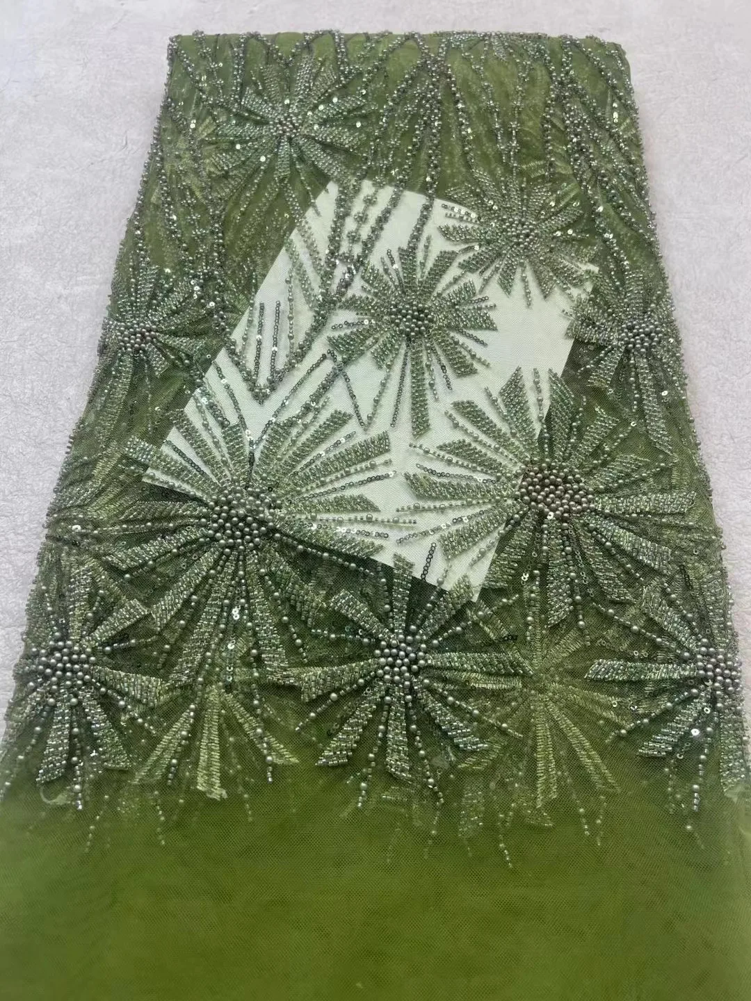 Африканская 3D кружевная ткань 2024 высококачественные для жениха Beads кружевной