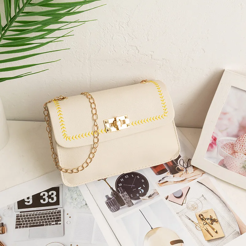 Small Women's Bag Color Contrast Square Luxury Designer  Handbags Crowd Trend Shoulder Messenger