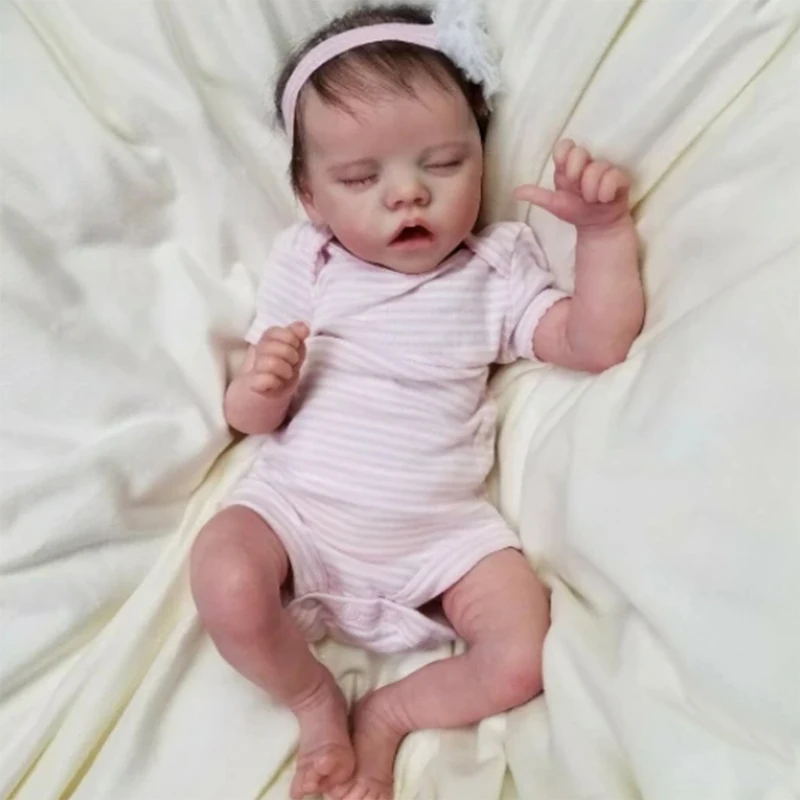 

43cm Reborn Baby Doll Full Silicone/cloth Body High Quality Realistic Babies Reborn Toddler Popular Girl Doll Soft Cuddle Body