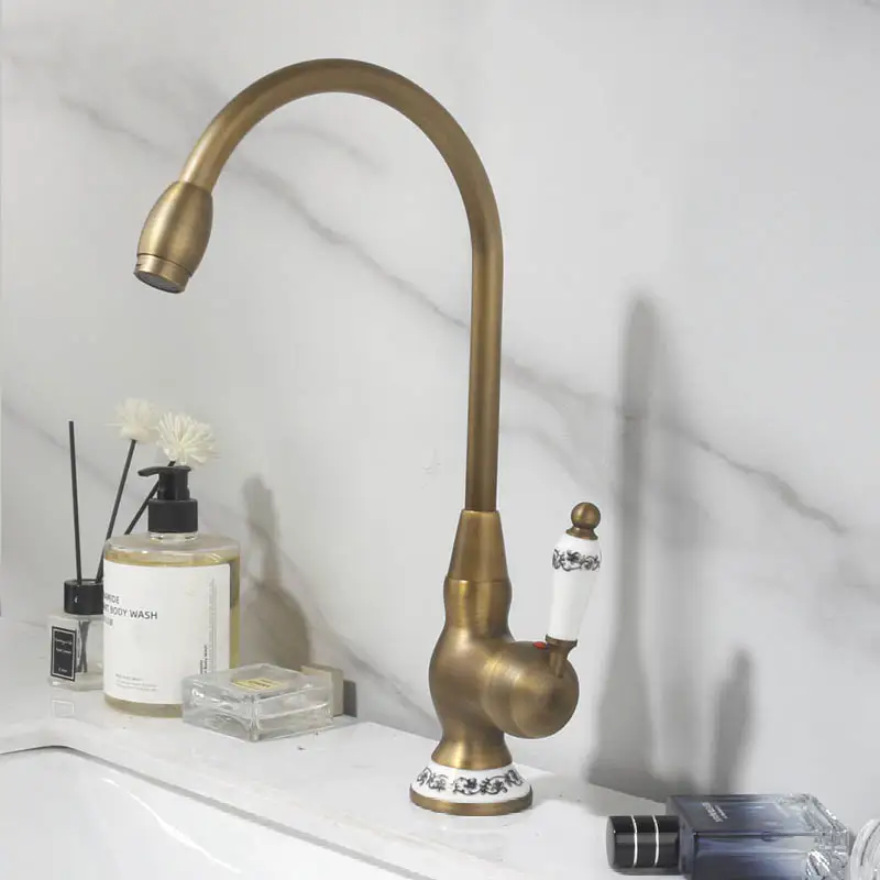 Кухонный смеситель с одной ручкой и высокой дугой кран из нержавеющей стали