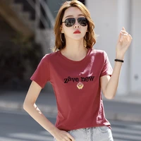284 round neck short sleeved t shirt womens 2022 summer ins fashion loose embroidery crown korean top trendy my body my choice