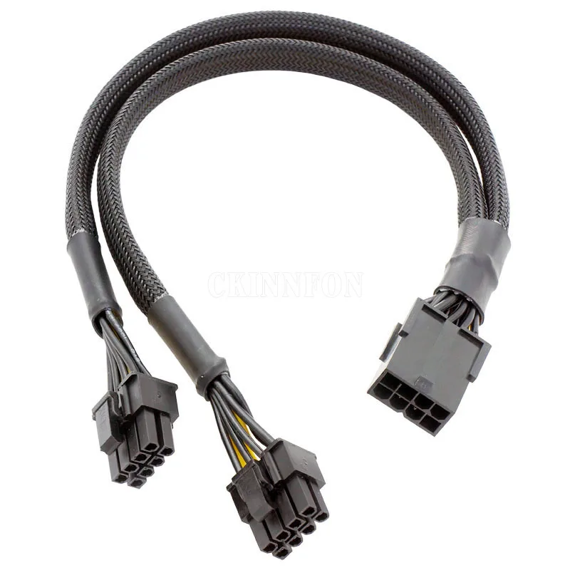 

25Pcs Network Computer Graphics Card Power Line Gpu8pin 6 + 2 Expansion Line 18awg One Split Two 8p to Double 8p