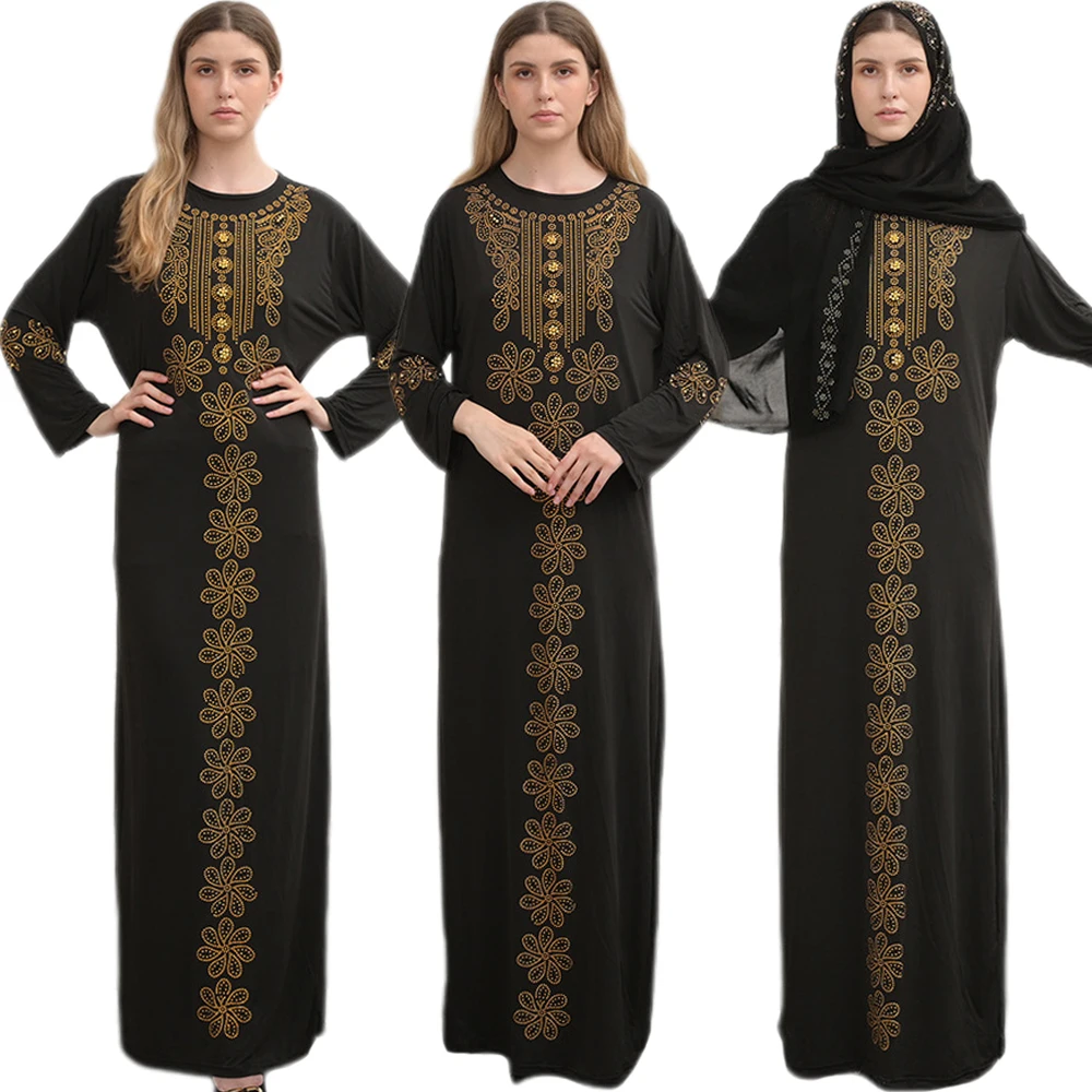 Мусульманские Абайи, этническое платье, горячее сверление, арабский Ближний Восток, турецкий винтажный кафтан, платье Рамадан