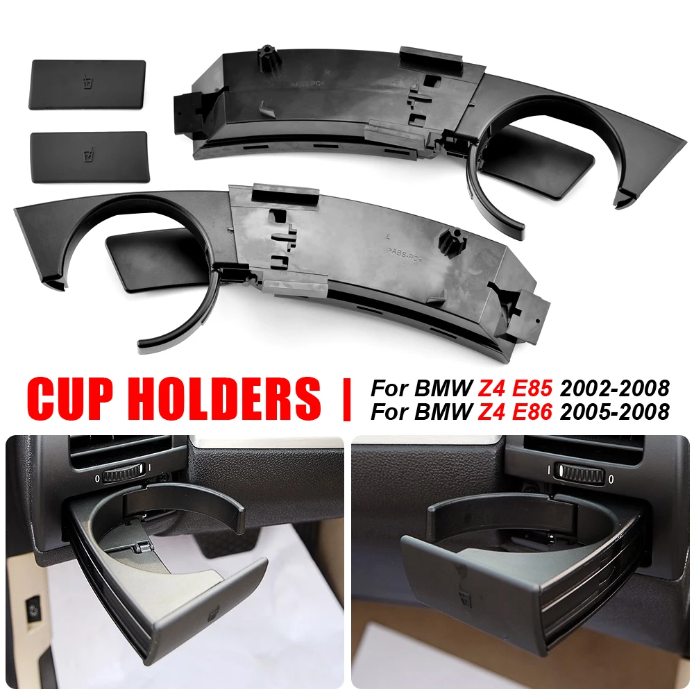 Фото Для BMW Z4 E85 E86 2002-2008 Передняя приборная панель Кондиционер Панель Вентиляционное отверстие Oulet Крышка решетки Рамка Накладка и комплект подстаканника для воды №3