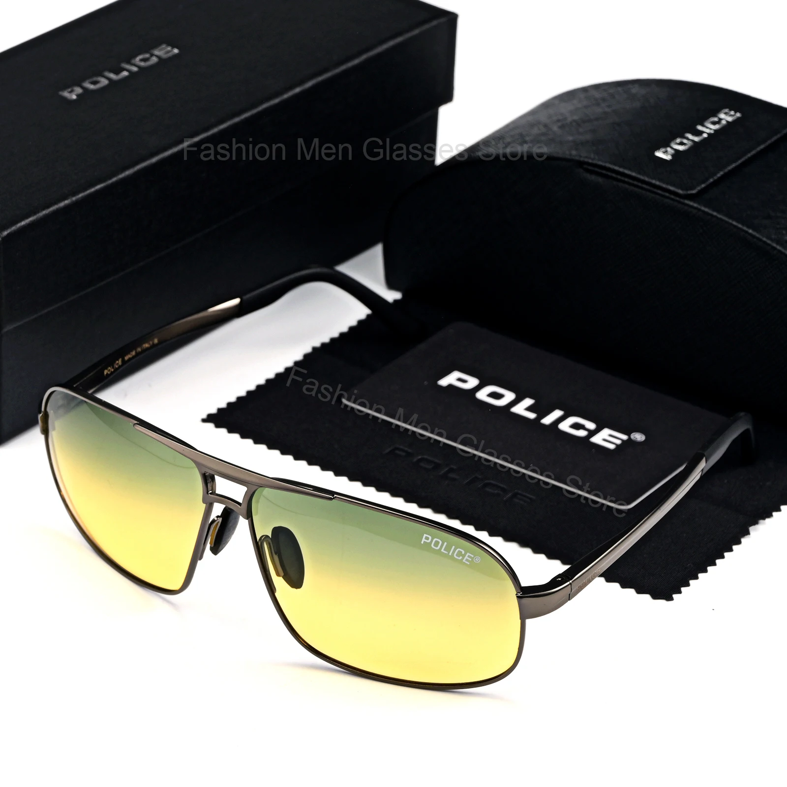 

Luxury Brand POLICE Driving Night Vision Sunglasses Men Polarized Sun glasses for men UV400