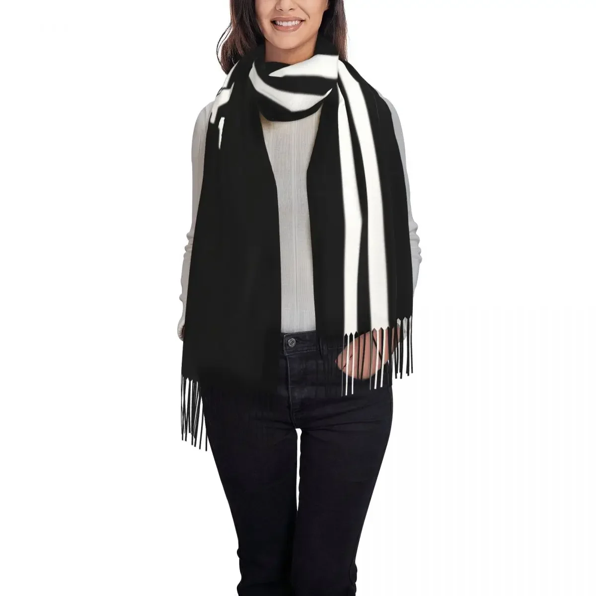 Зимний теплый шарф для мужчин и женщин с принтом на заказ