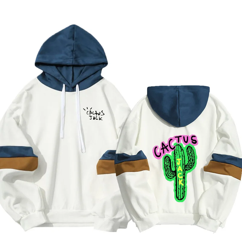 

Travis Scott Cactus Jack, ASTROWORLD color block sweatshirt de luxe pour homme et femme, streetwear, Harajuku ASTROWORLD,