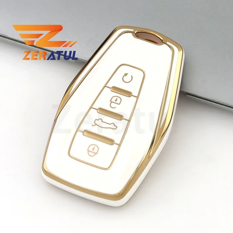 Брелок из ТПУ для Geely Atlas Boyue NL3 Coolray 2024 X6 X7 EX7 Emgrand Kulrey GT GC9 чехол с дистанционным