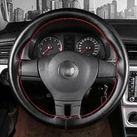 automobile accessories braid on steering wheel car steering wheel cover with needles and thread artificial leather diameter 38cm