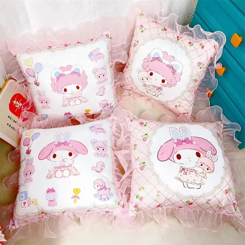Симпатичная кружевная Подушка My Melody в японском стиле с принтом