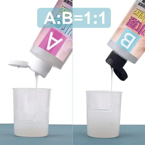 SEVENWELL клей для эпоксидной смолы 1:1  мягкий гель 2 бутылки