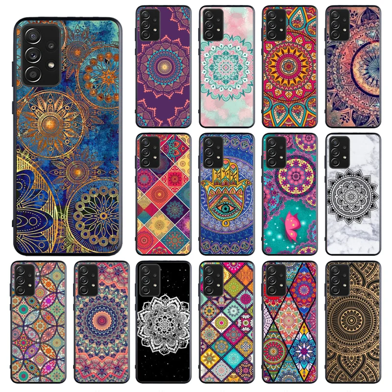 

Phone Case for Samsung Galaxy A73 A53 A13 A22 A12 A32 A71 A21S A33 A52 A72 A02 A03 A51 A31 M31 Mandala flower totem