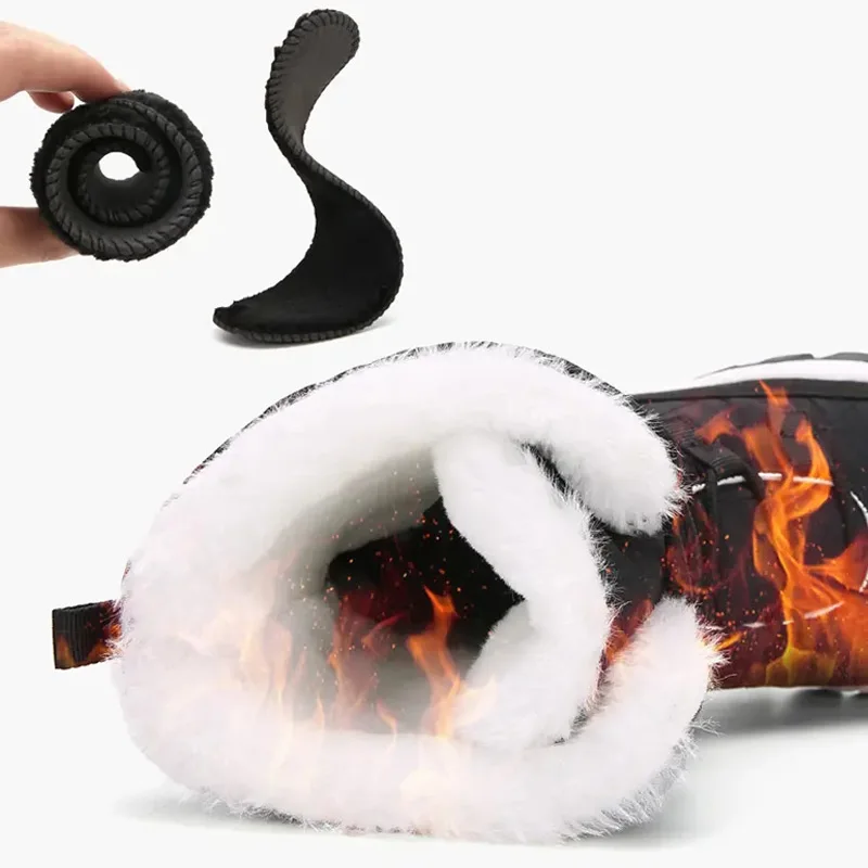 Women Boots Plush Winter Snow Shoes High Top Platform Leisure Casual Walking Shoes Fashion Sneakers