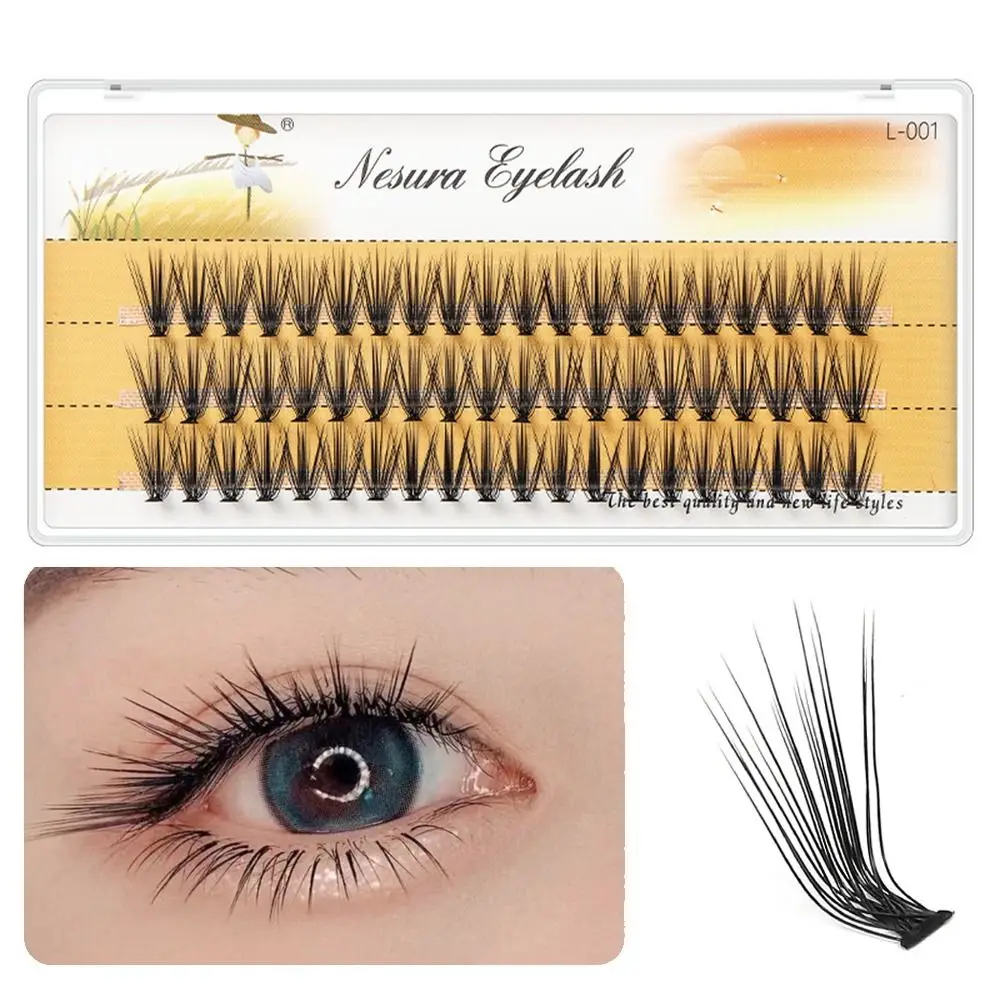 

Segmented L Curl False Eyelashes Grafting 10D/20D Oblique Winged Individual Cluster Eyelashes Fluffy 8-15mm Eyelash Extension