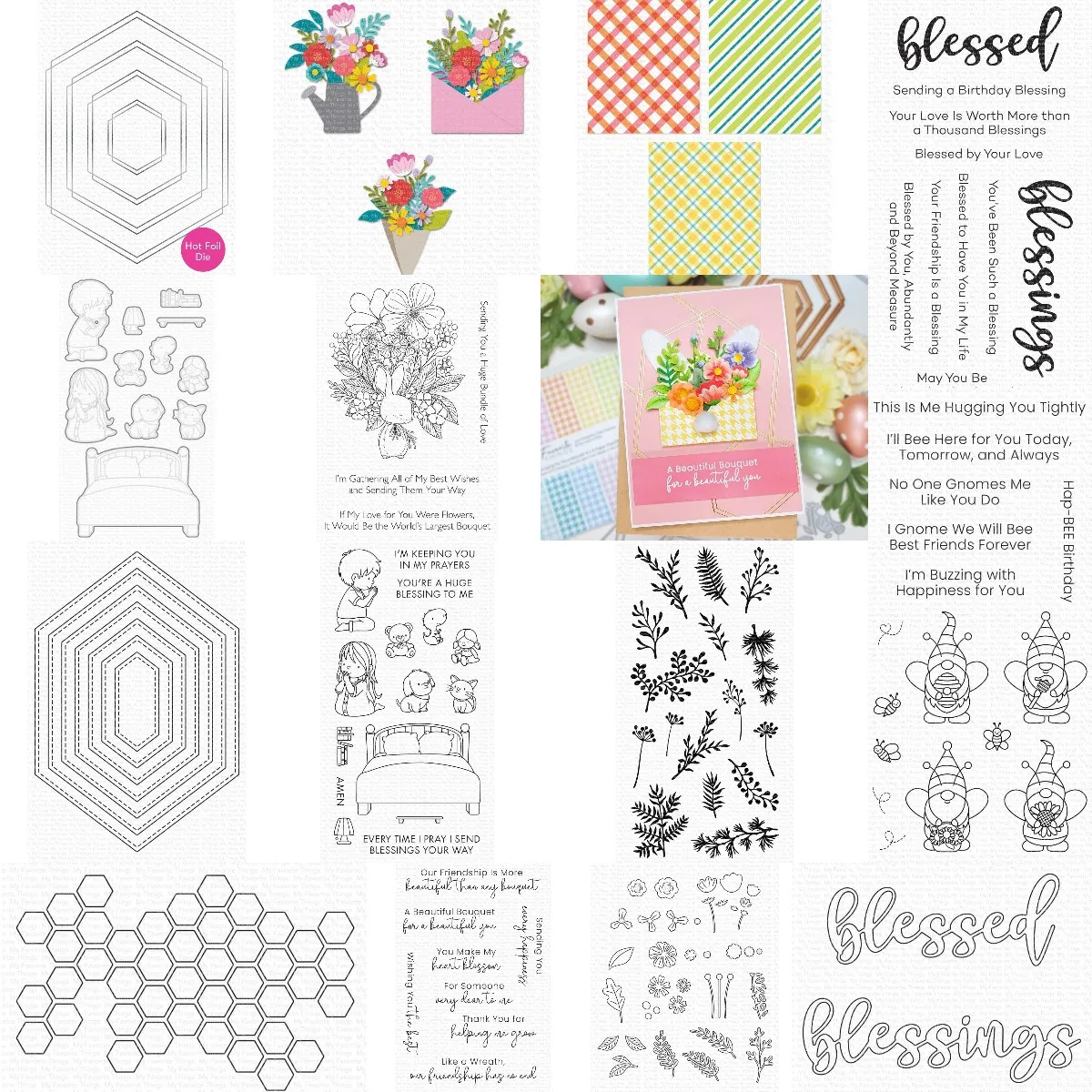 

Bed Envelope Flower Bee 2023 New Metal Cutting Dies Stamps Stencil Hot Foil for Scrapbooking Album Decoration Craft for DIY